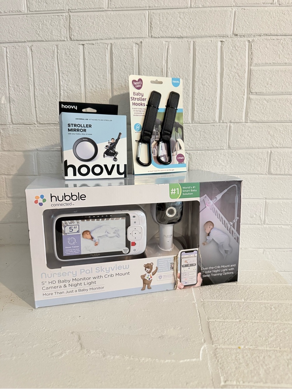 Hubble Nursery Pal Skyview 5" HD Baby Monitor with Crib Mount